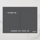 三日月花火シルバーフォイルEidムバラクカード 箔シーズンポストカード (裏面)