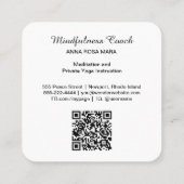 *~*三日月花Ethereal QR AP70クリスタル スクエア名刺 (裏面)