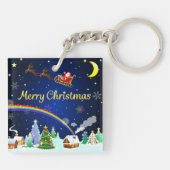 三日月飛んでいる付きサンタクロース キーホルダー (裏面)