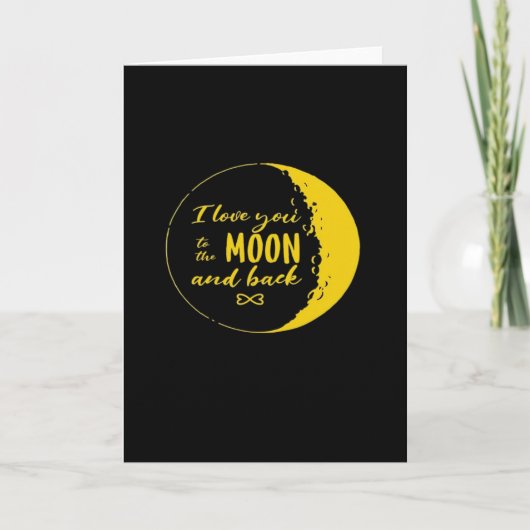 三日月 ローマ I Love You To The Moon And Back カード (正面)