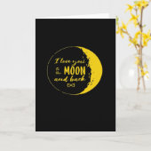 三日月 ローマ I Love You To The Moon And Back カード (黄色い花)