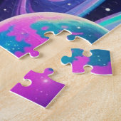 三日月、星、惑星銀河系をテーマにした ジグソーパズル (側面)