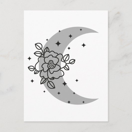 三日月（花のトートバッグ付き） ポストカード (正面)