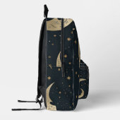 三日月(黒と金ゴールド) プリントバックパック (左)