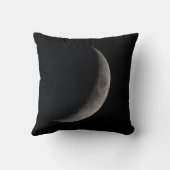三日月NASA写真白黒装飾用クッション クッション (裏面)