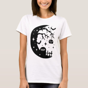 三日月RIPこうもりパンプキンハロウィーンマグ Tシャツ
