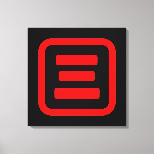 三日本の番三 【San】漢字 キャンバスプリント (正面)