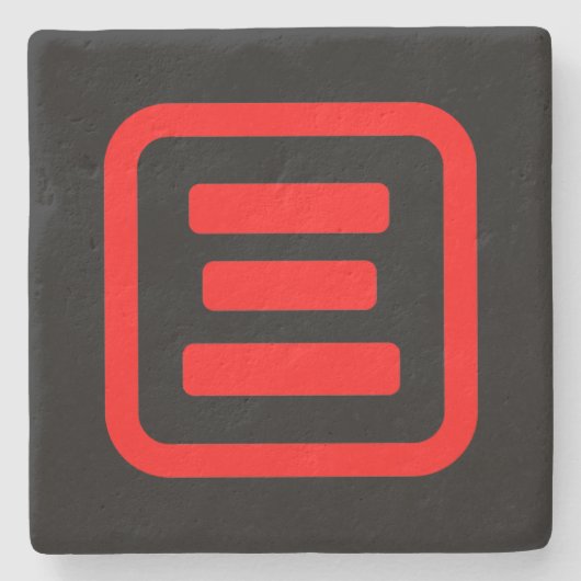 三日本の番三 【San】漢字 ストーンコースター (正面)