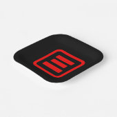 三日本の番三 【San】漢字 ペーパープレート (傾斜あり)