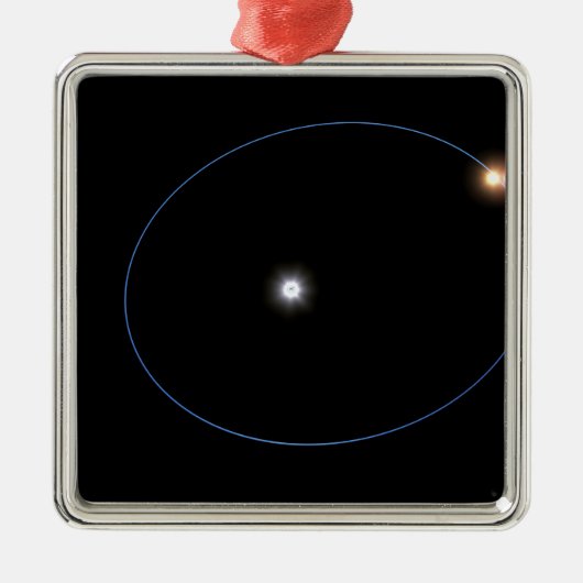 三星系の時計状の軌道 メタルオーナメント (正面)