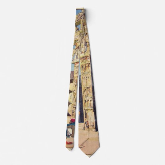 三智の塔への門、吉田博 ネクタイ (裏面)