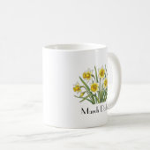 三月の水仙の花 コーヒーマグカップ (正面右)