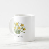 三月の水仙の花 コーヒーマグカップ (正面左)