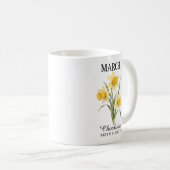 三月の誕生花 水仙 コーヒーマグカップ (正面右)