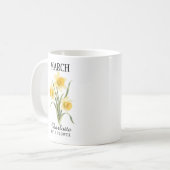 三月の誕生花 水仙 コーヒーマグカップ (正面左)