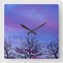 三本の木 スクエア壁時計