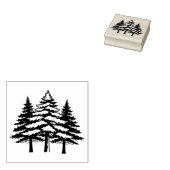 三本の松の影 ラバースタンプ (押印)