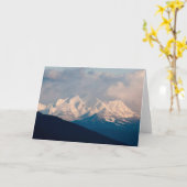 三本指の山 – フレームアート カード (黄色い花)