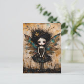 三本足の小さなかわいい妖精 ポストカード (スタンド正面)