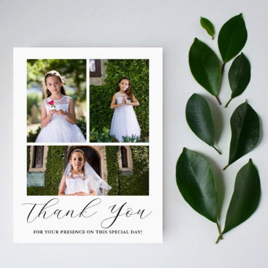 三枚の写真が入った聖体拝領の杯 ファーストコミュニオン ポストカード