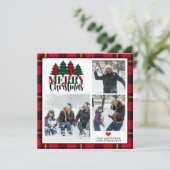三枚の写真クリスマスプレッドメリークリスマス シーズンカード (スタンド正面)