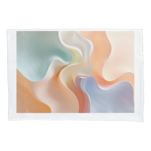 三枚一組の着色デザイン 枕カバー (正面)