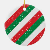 三格言イラストメリークリスマス セラミックオーナメント (裏面)