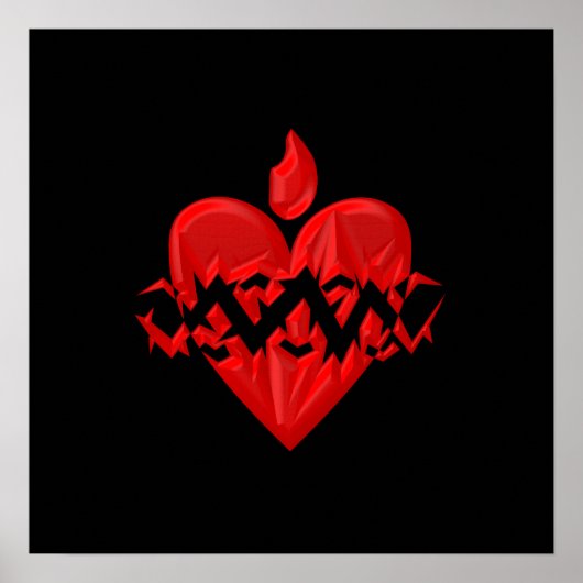 三次元イエスの聖なるハート ポスター (正面)