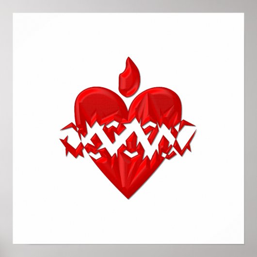 三次元イエスの聖なるハート ポスター (正面)