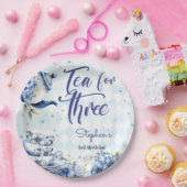 三歳の誕生日のお茶子供へ ペーパープレート (パーティー)