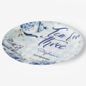 三歳の誕生日のお茶子供へ ペーパープレート (アングル)