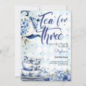 三歳の誕生日のお茶子供へ 招待状 (正面)