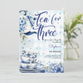 三歳の誕生日のお茶子供へ 招待状 (スタンド正面)