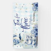 三歳の誕生日のお茶子供へ 横断幕 (縦)