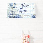 三歳の誕生日のお茶子供へ 横断幕 (インサイチュ)