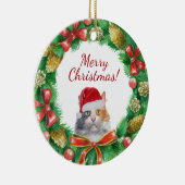 三毛のイエネコ メリークリスマス セラミックオーナメント (右)