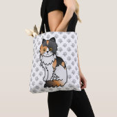 三毛のペルシャ猫 かわいいキャラクター トートバッグ (クローズアップ)