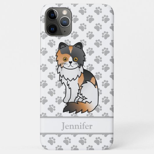 三毛のペルシャ猫 かわいいキャラクター Case-Mate iPhoneケース (裏面)