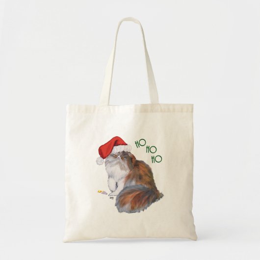 三毛ペルシャ猫 クリスマス トートバッグ (正面)