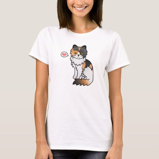 三毛ペルシャ猫 愛 Tシャツ (正面)