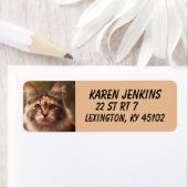 三毛猫かわいい猫カスタム差出人住所ラベル ラベル (インサイチュ)