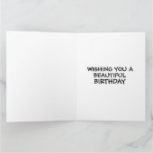 三毛猫かわいい猫誕生日グリーティングカード カード (内部)