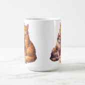 三毛猫とトラ猫のマグカップ  コーヒーマグカップ (中央)