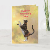 三毛猫と父の日 カード (正面)