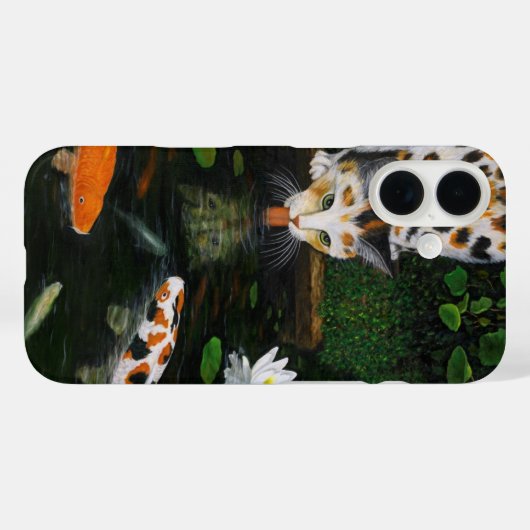 三毛猫と錦鯉 Case-Mate iPhoneケース (裏面 (横))