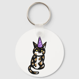 三毛猫のお祝いキーリング キーホルダー