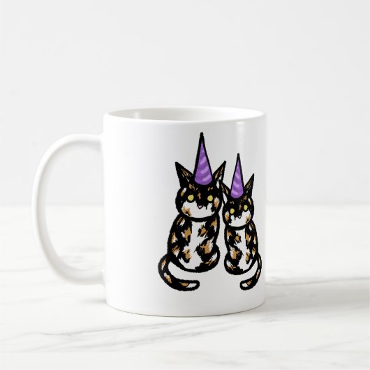 三毛猫のお祝いマグカップ コーヒーマグカップ (左)