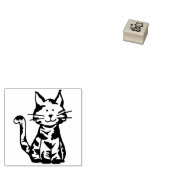 三毛猫のくつろぎポーズ ラバースタンプ (押印)