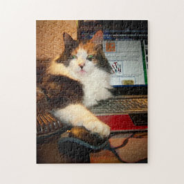 三毛猫のキーボードジグソーパズル ジグソーパズル