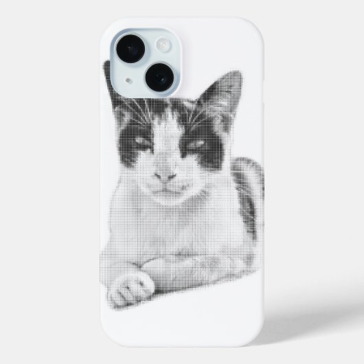 三毛猫のコミック・ハーフトーン Case-Mate iPhoneケース (裏面)